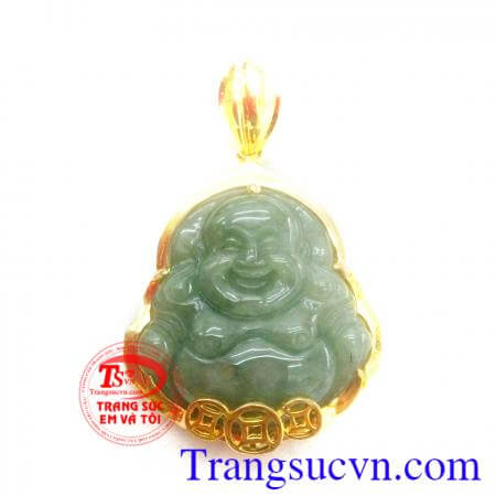 Phật di lặc cẩm thạch thiên nhiên đẹp. Cẩm thạch là loại đá quý rất được ưa chuộng ở khu vực châu Á làm cân bằng huyết áp động mạch, chống lại ảnh hưởng của thời tiết.