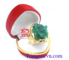 Nhẫn thiềm thừ ngọc cẩm thạch