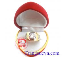 Nhẫn vàng tây kim cương