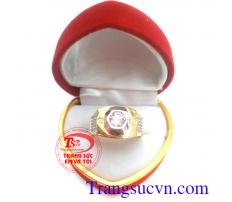 Nhẫn vàng tây kim cương