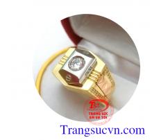 Nhẫn vàng 18k sáng bóng