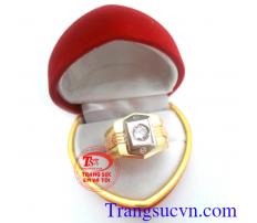 Nhẫn vàng 18k sáng bóng
