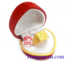 Nhẫn vàng tây 10k chữ phúc