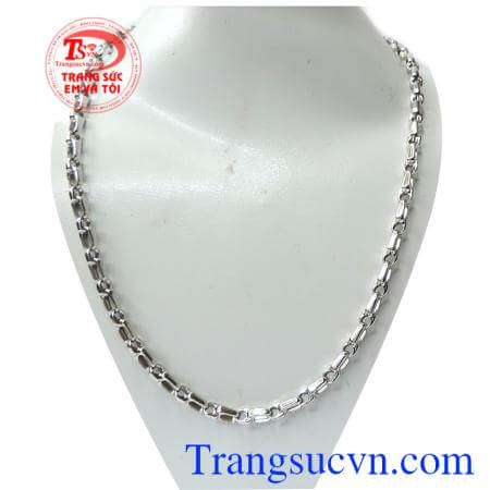 Dây vàng trắng 18k sáng bóng