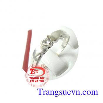 Nhẫn nữ bạc trái tim xinh