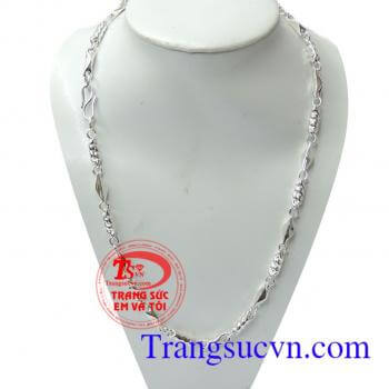 Dây chuyền bạc nam phong cách
