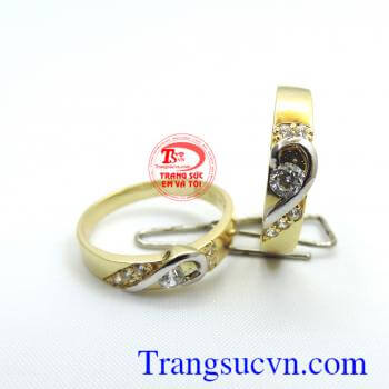 Đôi nhẫn cưới trái tim bất diệt
