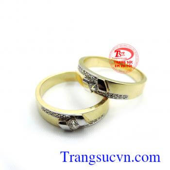 Nhẫn cưới về chung một nhà, nhẫn cưới 10k đẹp, biểu tượng tình yêu vĩnh cửu, chung thủy, bền vững theo thời gian