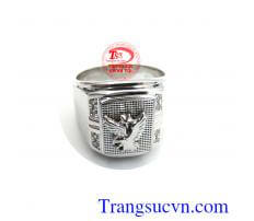 Nhẫn nam vàng trắng đại bàng tung cánh Thiết kế và chế tác nhẫn nam theo yêu cầu