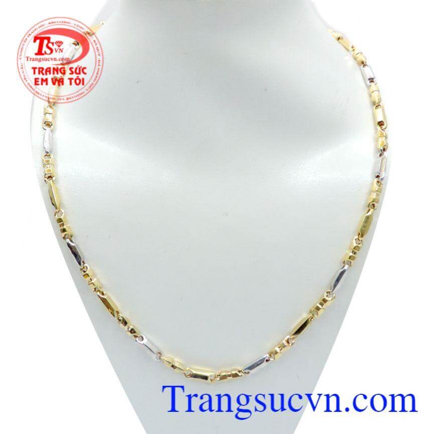 Dây chuyền vàng nam đeo sáng