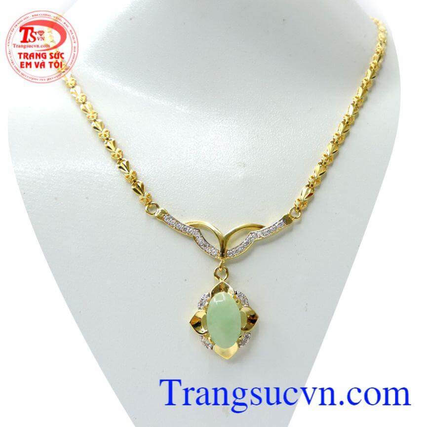 Kiềng vàng ngọc cẩm thạch