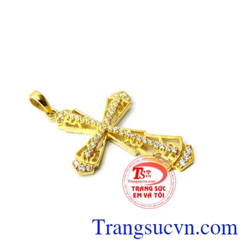 Cây Thánh Giá vàng đính đá