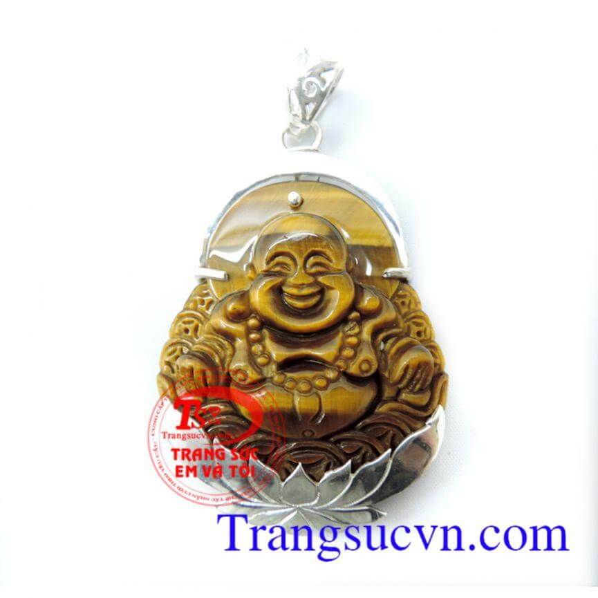 Mặt di lặc bọc bạc đài sen