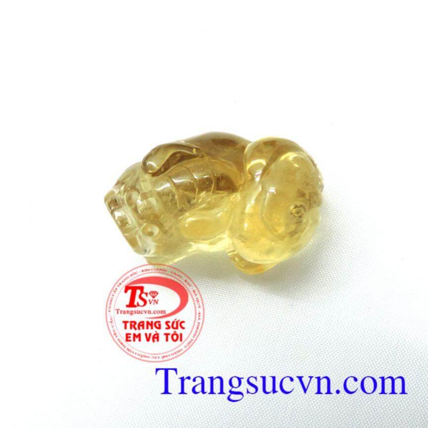 Tỳ hưu thạch anh vàng phú quý