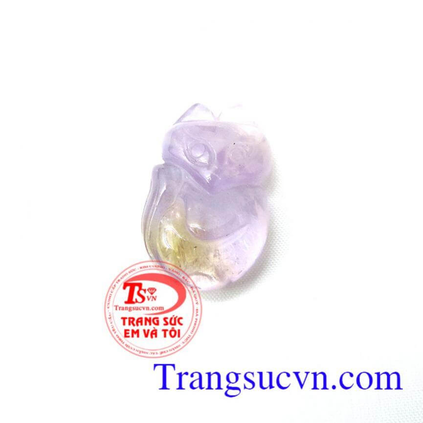 Mặt hồ ly thạch anh tím đẹp