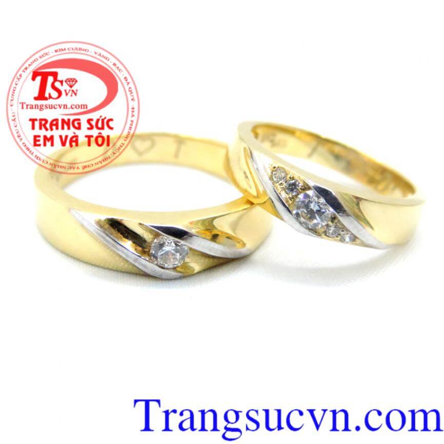 Nhẫn cưới vàng 14k sang trọng