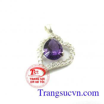 Mặt dây chuyền thạch anh tím đẹp