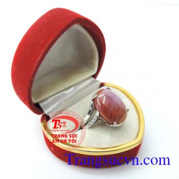 Nhẫn bạc nữ ruby đẹp