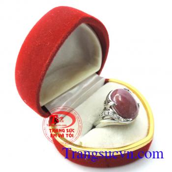 Nhẫn bạc nữ ruby sang trọng