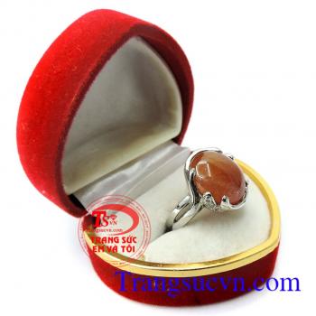 Nhẫn bạc ruby nữ thời trang