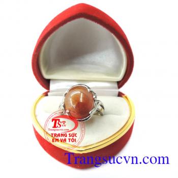 Nhẫn bạc ruby nữ thời trang