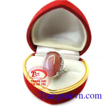 Nhẫn bạc nữ ruby tự nhiên