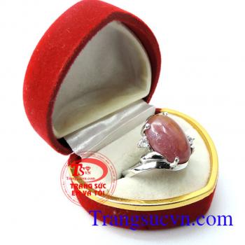 Nhẫn bạc ruby cho phái đẹp