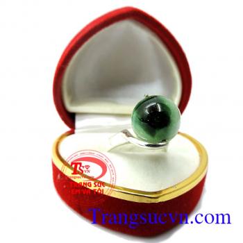 Nhẫn bạc ngọc cẩm thạch rẻ