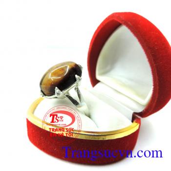 Nhẫn bạc nữ đá mắt hổ