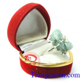 Nhẫn bạc nữ tỳ hưu tài lộc