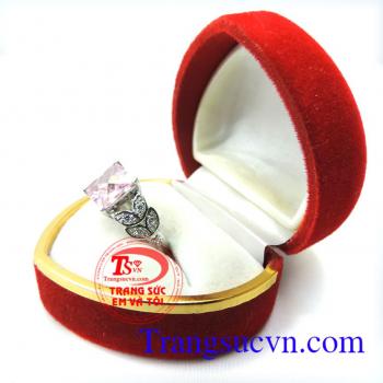 Nhẫn bạc nữ hồng dễ thương