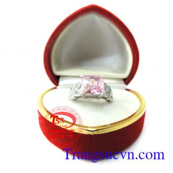 Nhẫn bạc nữ hồng dễ thương