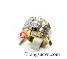 Nhẫn vàng kim sáng bóng Kiểu chế tác: Nhẫn nam vàng, Đeo hợp thời trang, chất lượng vàng đảm đeo bền đẹp sáng bóng, tinh tế và sang trọng dành cho phái mạnh