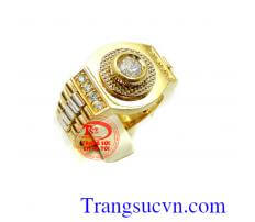 Chiếc nhẫn nam vàng đá
