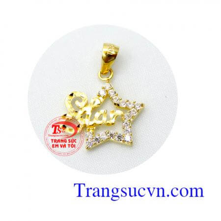 Chiếc Mặt vàng Star ngôi sao may mắn đeo hợp thời trang Mặt vàng ngôi sao may mắn món quà ý nghĩa cho bạn