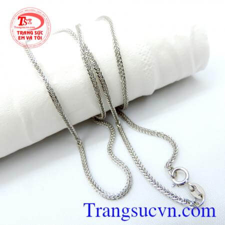 Dây chuyền vàng trắng nữ 18k