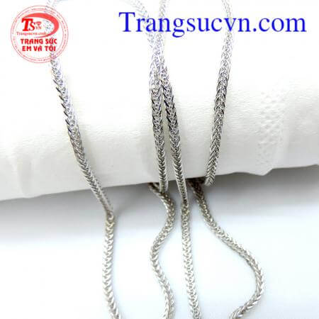 Dây chuyền vàng trắng nữ 18k