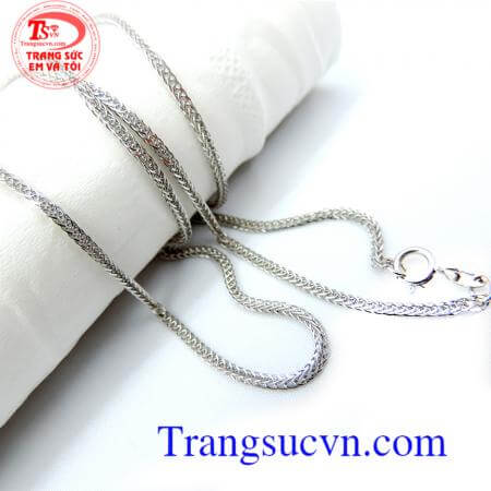Dây chuyền vàng trắng nữ 18k