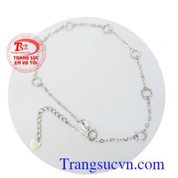 Lắc chân vànLắc chân vàng trắng 18k Italyg trắng 18k Italy