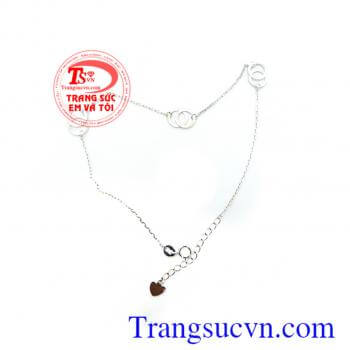 Lắc chân vàng trắng