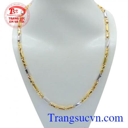 Dây chuyền vàng nam đeo sáng