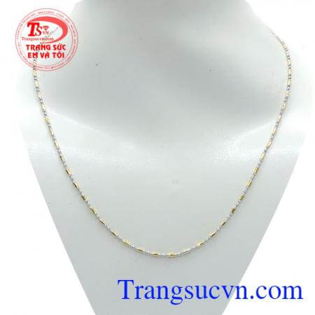 Dây chuyền vàng nữ bi dịu dàng, dây chuyền vàng làm quà tặng cho người phụ nữ bạn yêu thương, gắn kết tình cảm bền lâu.