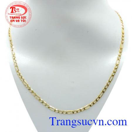 Dây nữ vàng móc xích, dây chuyền vàng nữ 10k sáng đẹp, bền màu, Dây chuyền làm quà tặng cho người phụ nữ đặc biệt của bạn