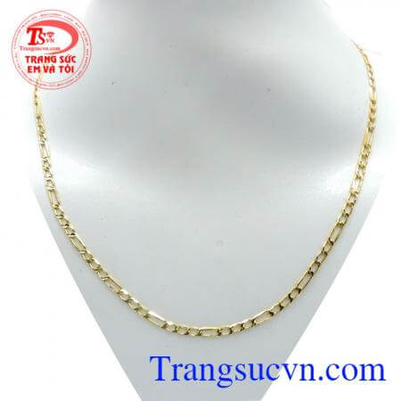 Dây nữ vàng móc xích, dây chuyền vàng nữ 10k sáng đẹp, bền màu, Dây chuyền làm quà tặng cho người phụ nữ đặc biệt của bạn
