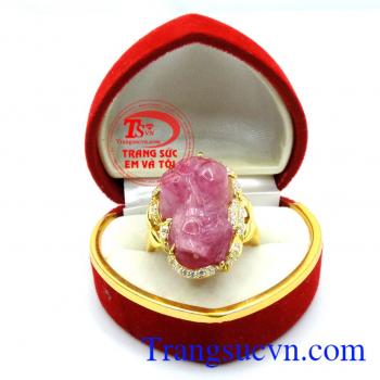 Nhẫn tỳ hưu ruby Tài lộc