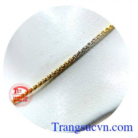 Dây chuyền nữ vàng 2 màu 