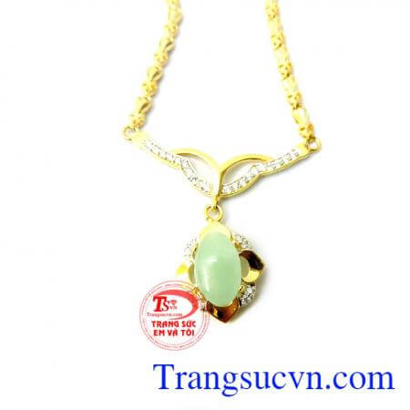 Kiềng vàng ngọc cẩm thạch