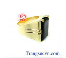 Nhẫn nam vàng đá đen