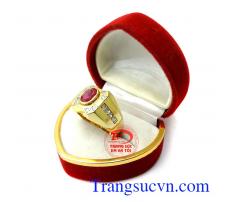 Nhẫn vàng nam kết đá