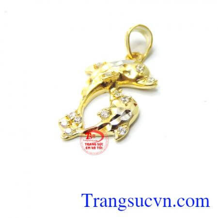 Cá voi trung tình mặt dây chuyền 10k thời trang, sang trọng và đẳng cấp